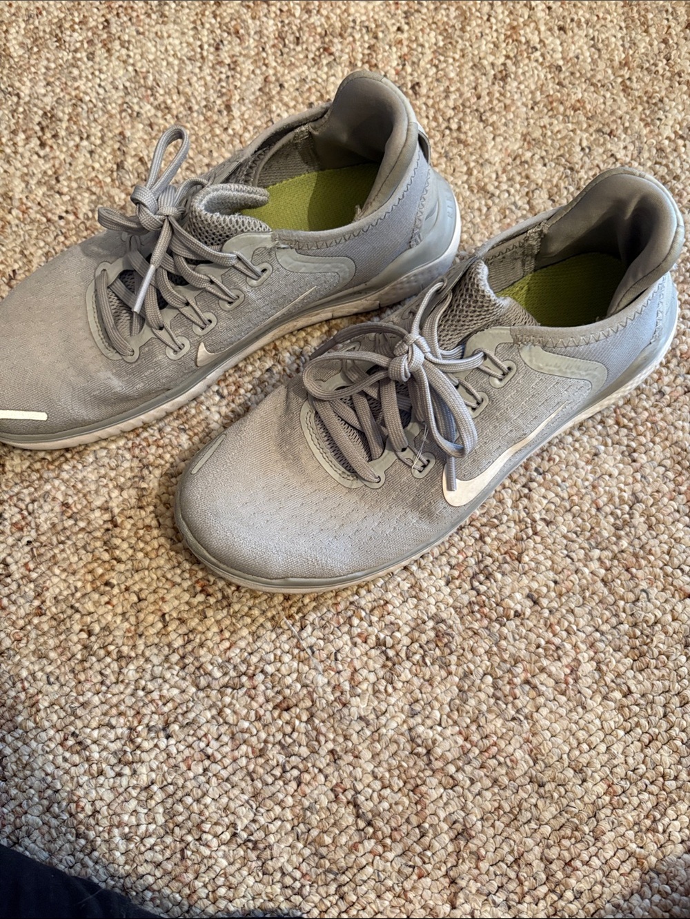 Nike Women's Light Gray Mesh Running Sneakers